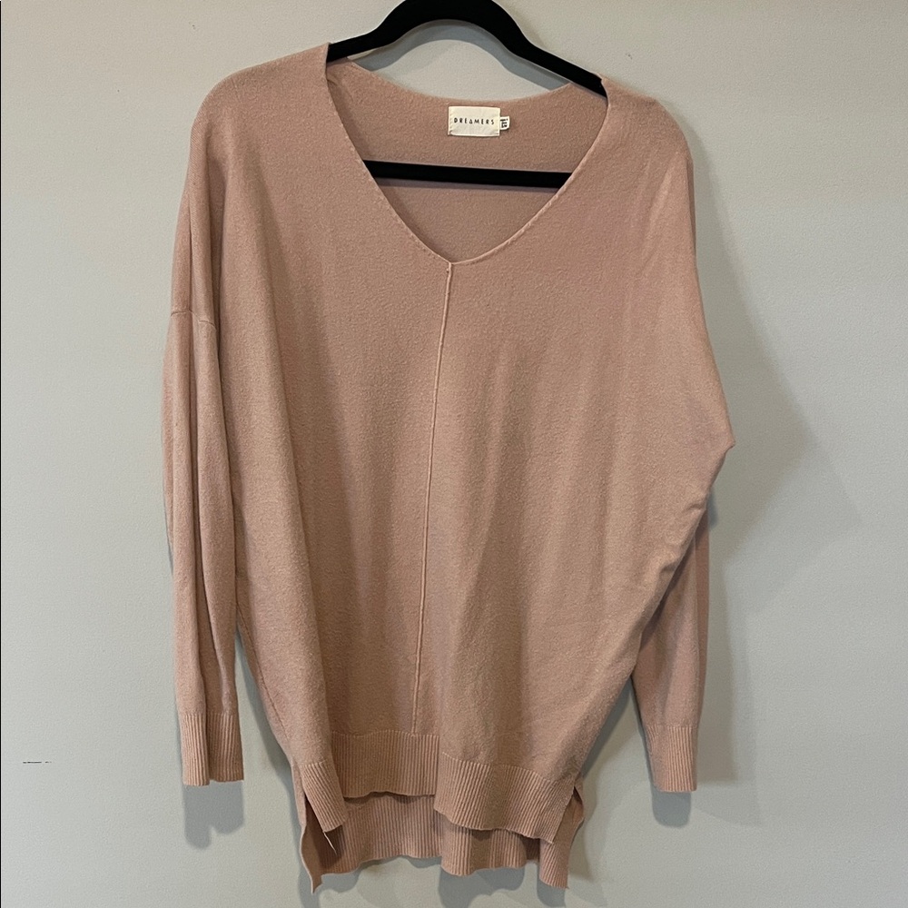 Delicates Women's V-Neck Sweater - Soft Pink